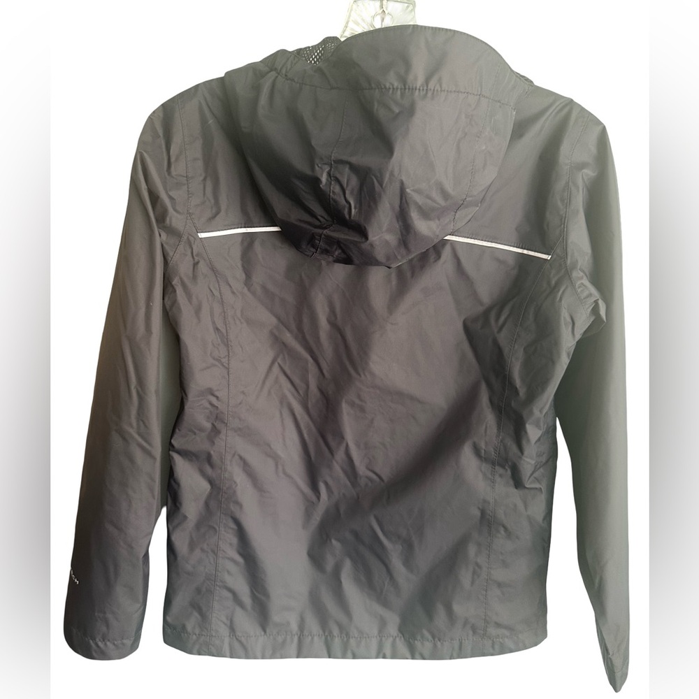 NWT Columbia Arcadia Black Hooded  Rain Jacket Windbreaker Girls Med 10/12 - Picture 2 of 10